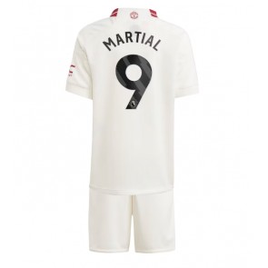 Manchester United Anthony Martial #9 Rezervni Dres za Dječji 2023-24 Kratak Rukavima (+ kratke hlače)